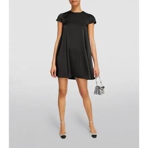 CLAUDIE PIERLOT Black Satin Mini Dress